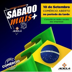 Campanha “Sábado Mais +” acontece no dia 10 de setembro